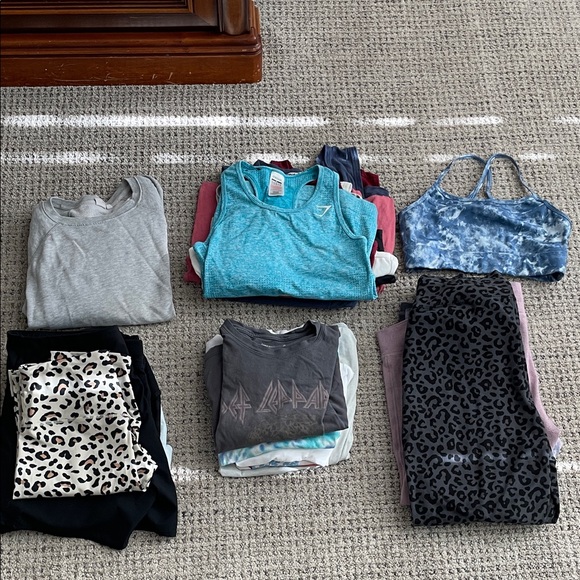 Abercrombie & Fitch Tops - 23-Piece Clothing Lot (Med): Abercrombie, Fabletics, Gym Shark, CRZ Yoga, & More